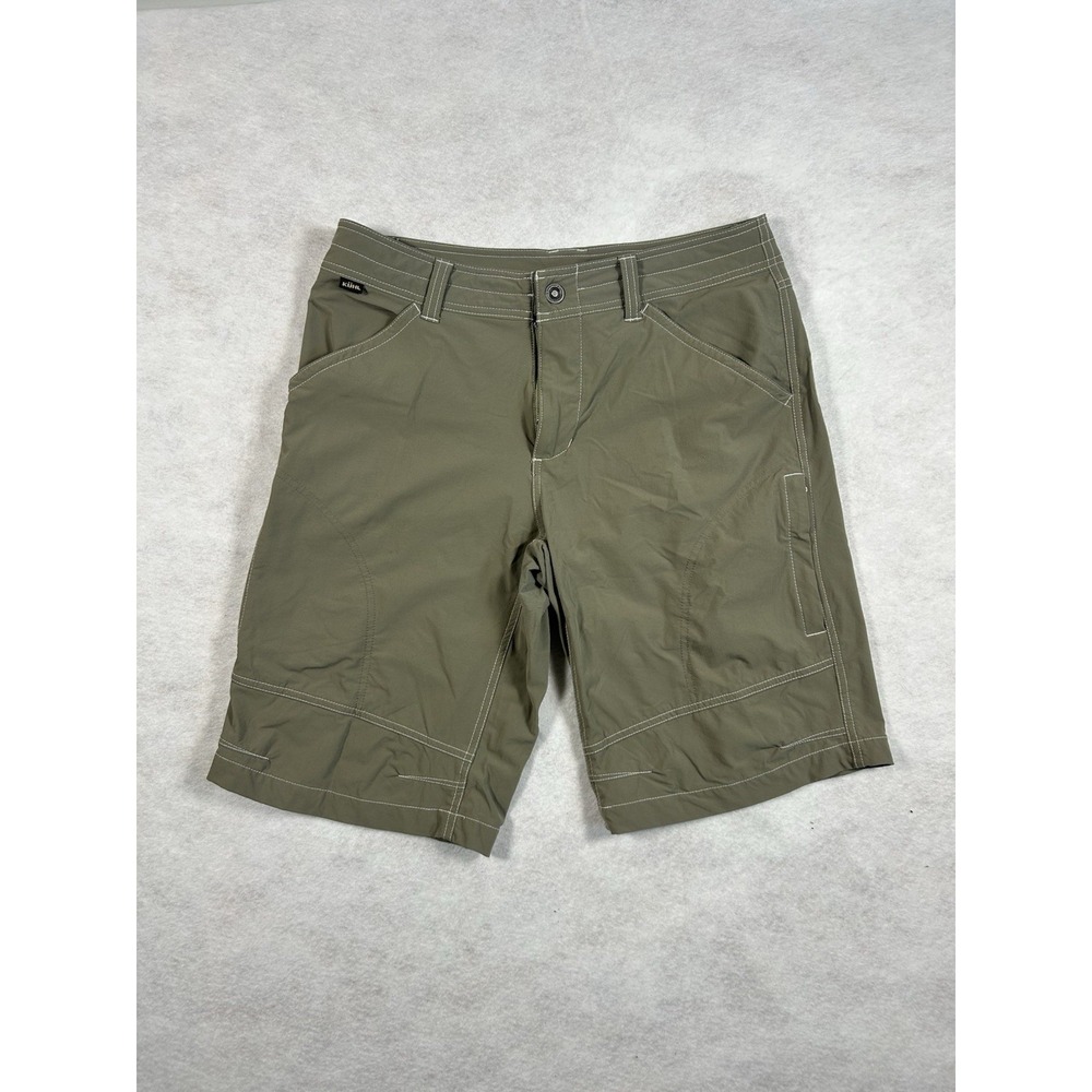 KUHL Men's Renegade Shorts 32 Green Nylon Spandex Outdoors Gorpcore Cargo